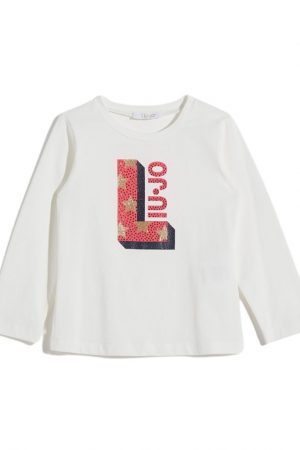 T-shirt con stampa glitter Liu-Jo