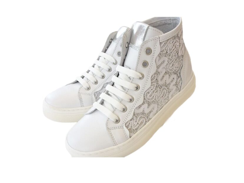 Sneakers bambina in pelle