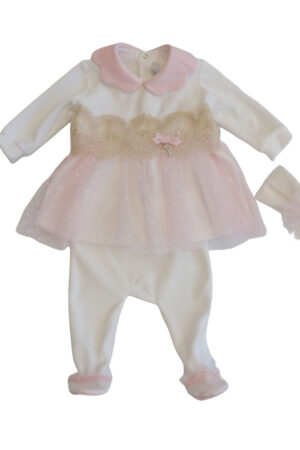 Completo neonata 2pz Petit con fascia capelli