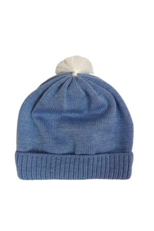 Cappellino avion con nappina in lana merino Baby Lord