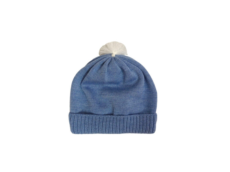 Cappellino avion con nappina in lana merino Baby Lord